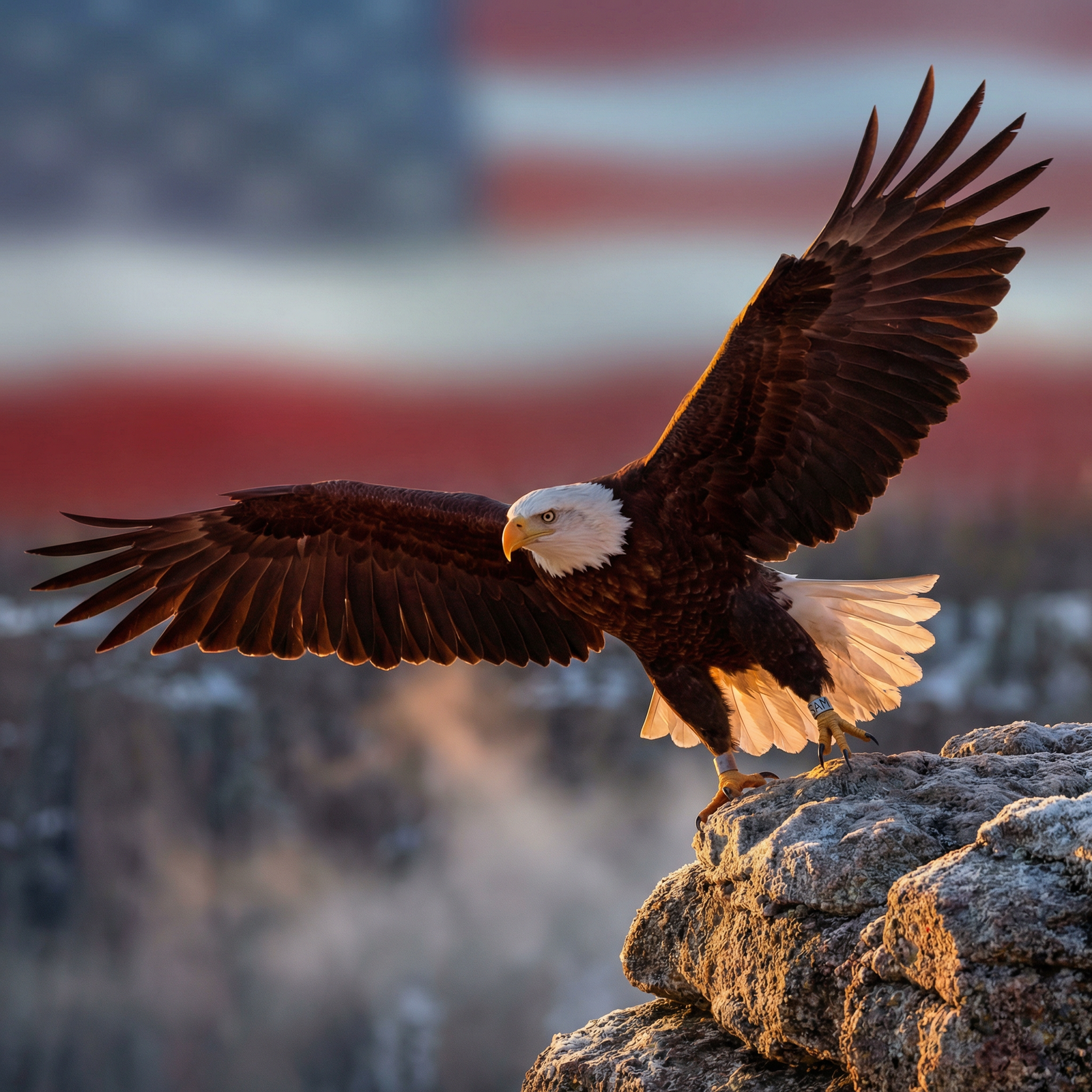 American Bald Eagle Taking Flight